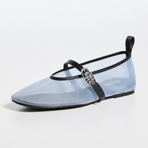 Rag & Bone blue Spire Mesh Mary Jane Flats